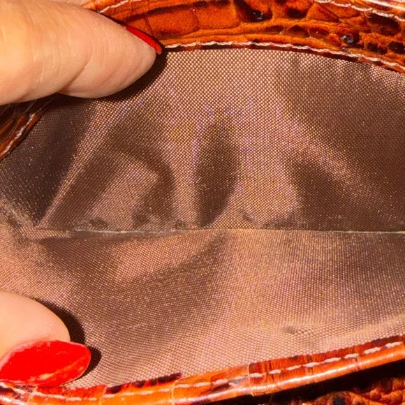 Brahmin Cordelia Pecan Melbourne Rich Brown Embossed Wallet - Picture 14 of 15
